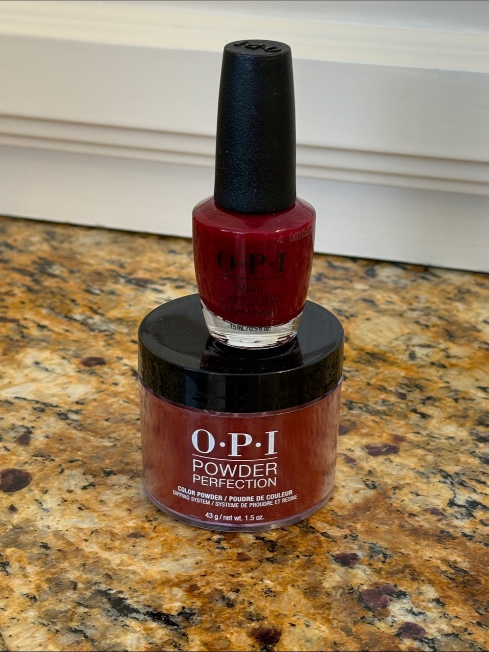 OPI Got the Blues for Red Powder Perfection Set with matching Nail Lacquer - NWT